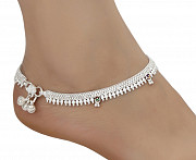 AanyaCentric Silver Plated Alloy Anklets Payal Pair ACIA0047 from Delhi