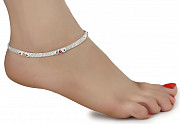 AanyaCentric Silver Plated Alloy Anklets Payal Pair ACIA0079 from Delhi