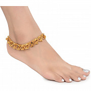 AanyaCentric Gold Plated Anklets Payal ACIA0081G from Delhi