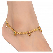 AanyaCentric Gold Plated Anklets Payal ACIA0157G from Delhi