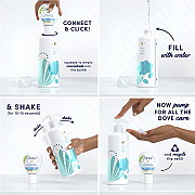 Dove Concentrate Refills (x2) and 100 percent Recycled Reusable Bottle for Instantly Soft Skin Daily Augusta