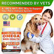 (2 Pack) Fish Oil Omega 3 Treats for Dogs - Allergy and Itch Relief - Skin and Coat Supplement - Joi Saint Paul