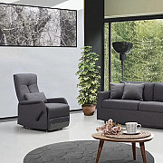 Italian-Style Capsule Sofa Single Leisure Sofa Manual Function Disposable Fabric Single Chair Nong Bua Lamphu