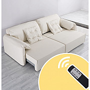 New Modern Minimalist Elephant Ear Sofa Bed Leather Nordic Living Room Straight Row Smart Sofa Nassau