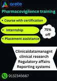 Best pharmacovigilence course training along with certification Vijayawada