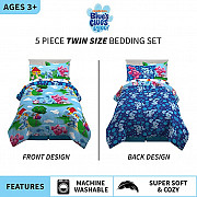 Franco Kids Bedding Super Soft Comforter and Sheet Set with Sham, 5 Piece Twin Size, Blues Clues London