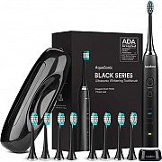 Aquasonic Black Series Ultra Whitening Toothbrush – ADA Accepted Power Toothbrush - 8 Brush Heads & Providence