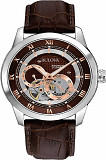 Bulova Classic Automatic Men's Stainless Steel with Leather Strap, Silver-Tone from Albany