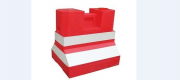 Red And White Plastic Water Barrier BY HIPHEN SOLUTIONS Benin City