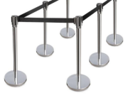 Retractable Belt Stanchions Stainless Steel 36 Inch Height Crowd Control Barrier - 4 Pieces by hiphe Benin City