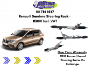 Renault Sandero - OEM Reconditioned Steering Racks from Johannesburg