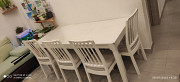 IKEA Dine Table-Extendable-180cmX86cm (White Color) and 4 Chairs Hawalli