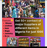 60+ major suppliers contacts here in Nigeria Enugu